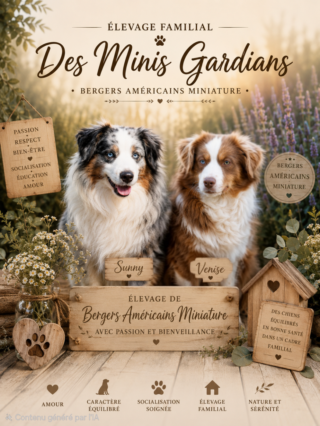 des Gardians des Fiolles - Berger Américain Miniature  - Portée née le 27/05/2026